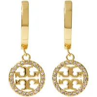 Tory Burch Ohrringe Miller Pave Hoop Earring 87041 Goldfarben