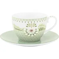 Pip studio Tasse & Untertasse Lily & Lotus Tiles Light Green 280 ml