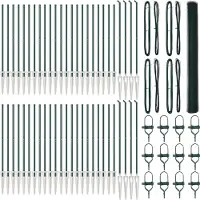 vidaXL Sechseckzaun mit Pfosten 100 x 1,6 m PVC-beschichteter Stahl