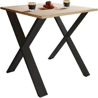 VCM Premium Holz Esstisch | H. 76 x B. 80 x T. 80 cm | Küchentisch Speisetisch Tisch Xona X