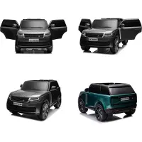 Es-toys Elektro Kinderauto Land Rover Range Rover, 2 Sitzer, EVA-Reifen, Allrad grün
