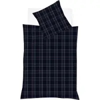 TRAUMSCHLAF Edelflanell Bettwäsche Lech Welwyn indigo 200x220 cm + 2x 80x80 cm