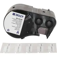Brady M5-120-492, FreezerBondz II(TM), Polyester, Schwarz auf weiss, 12.70 x 25.40 mm, mit Deckelet