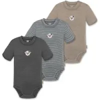 Normani 3er Set Baby Merino Kurzarmbody „Tihoi" - 9319