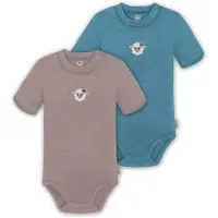 Normani 2er Set Baby Merino Kurzarmbody „Tihoi" - 9317