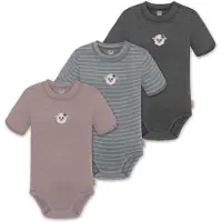 Normani 3er Set Baby Merino Kurzarmbody „Tihoi" - 9319