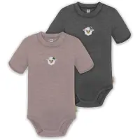 Normani 2er Set Baby Merino Kurzarmbody „Tihoi" - 9317