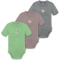 Normani 3er Set Baby Merino Kurzarmbody „Tihoi" - 9319