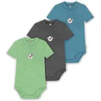 Normani 3er Set Baby Merino Kurzarmbody „Tihoi" - 9323