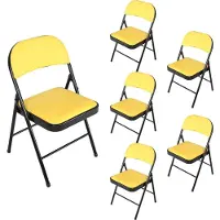 HTI Klappstühle 6er Set Wedigo Gelb