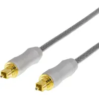 Deltaco High-End-Toslink-Kabel optisches digitales Audiokabel, 2 m, schwarz