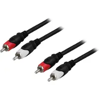Deltaco MM-112 - 2 x RCA - 2 x RCA - 5 m - Schwarz - Rot - Weiss