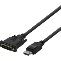 Deltaco Kabel DisplayPort - DVI-D Single Link, 1080p 60Hz, 1m, schwarz