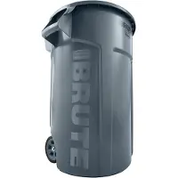 Rubbermaid Abfallbehälter Wheeled Brute, mit Rollen und Griff, Fassungsvermögen 167 Liter, grau