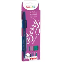 Pentel Fineliner Pentel SES15P-4 Brush Sign Pen PASTEL - (4 stk.)