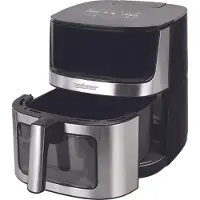 Zelmer Heißluftfritteuse Zaf8650, 6,5 L, 1500 W, digitales Display, 10 Programme, Sichtfenster