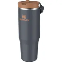 Stanley IceFlow Flip Straw Edelstahl-Wasserflasche mit Vakuumbecher, Twilight, 890 ml