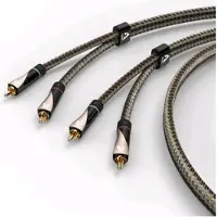 Avinity Audio-Kabel, 2 Cinch-Stecker - 2 Cinch-Stecker, Gewebe, vergoldet, 1 m
