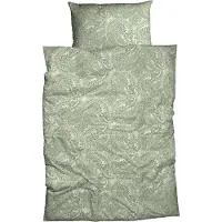 TRAUMSCHLAF Satin Bettwäsche Luana grün 155x220 cm + 80x80 cm