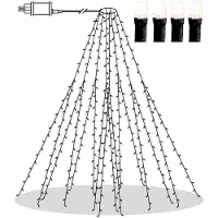 SmartaSaker LED Baummantel Lichterkette mit 8 Strängen -Crispy Ice White', outdoor