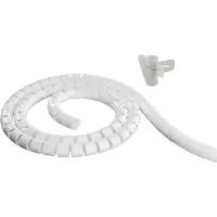 Deltaco LDR10 cable organizer Desk/Wall Cable flex tube White 1 pc(s)