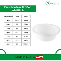 Novaliv Spülschüssel Rund 2L, D24 cm, Weiss, BPA-frei Spülmaschinenfest Ideal für Küche und Camping