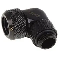 Alphacool Eiszapfen 13mm HardTube Anschraubtülle 90Grad drehbar G1/4 - Deep Black