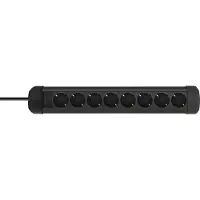 Deltaco Earthed power strip, 8xCEE 7/3, 1xCEE 7/7, 3m - Black