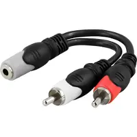 Deltaco lyd adapter - 10 cm