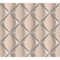 Living Walls Vliestapete "My Home My Spa" 3D-Optik geometrisch metallic leicht strukturiert Design Tapete 3D Effekt Tapeten Wohnzimmer Schlafzimmer Küche Design