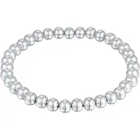 Elli Armketten Set "Armband Kugel Perlen Messing Silberfarben" Gr. 170, silber, Armbänder, Damen, Messing, Armketten Set