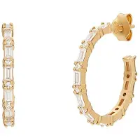 Noelani Creolen für Damen, Sterling Silber 925, Zirkonia (synth.) Noelani Gold