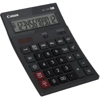 Canon AS-1200 12-stelliger Tischrechner, Solar- und Batteriebetrieb, Grau