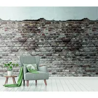 Living Walls Fototapete "The Wall" Motiv Steinoptik urban glatt Fototapete Vintage Tapete Steinoptik Tapeten modern Design Wandtapete