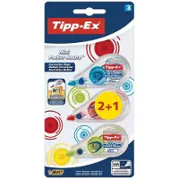TIPP-EX Korrekturroller Mini Pocket Mouse, 3 Stück, 5mm x 6m