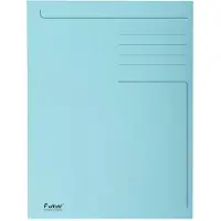 Exacompta 448006E 50x Aktenmappe mit Beschriftungsfeld und 3 Klappen, aus Karton 280g Forever, für Format DIN A4 - Hellblau