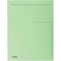 Exacompta 448013E 50x Aktenmappe mit Beschriftungsfeld und 3 Klappen, aus Karton 280g Forever, für Format DIN A4 - grün