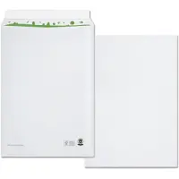 BeECO Versandtaschen weiß, C4, ohne Fenster, haftklebend, aus Papier, 250 Stück