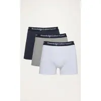 KnowledgeCotton Unterwäsche Anker 3 Pack Herren Grey Melange-XXL