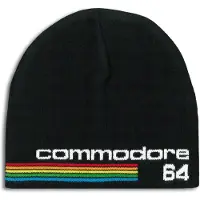 Logoshirt Strickmütze "Commodore C64" mit auffälligem Logo