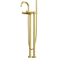 Steinberg Serie 100 Wannenarmatur, freistehende Zweigriff-Armatur, Ausladung 231 mm, 1001162BG