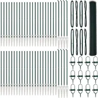 vidaXL Sechseckzaun mit Pfosten 100 x 1,2 m PVC-beschichteter Stahl