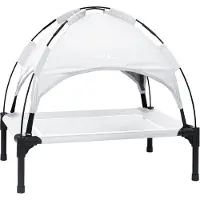 vidaXL Hundebett Silber Grau 63 x 49,5 x 60 cm Stahl