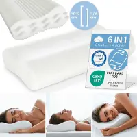ELONEO Nackenstützkissen mit waschbarem Aloe Vera Bezug, für Hausstauballergiker geeignet 1 St Kissen
