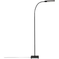 Briloner Leuchten - LED Stehleuchte, Stehlampe mit Touchfunktion, in Stufen dimmbar, Farbtemperatursteuerung, Bürolampe 8 Watt, 600 Lumen, Schwarz, 208x208x max. 1830mm (LxBxH)
