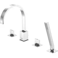 Steinberg Serie 135 Wannenarmatur, 4-Loch, Wannenrandmontage, Ausladung 210 mm, 1352402