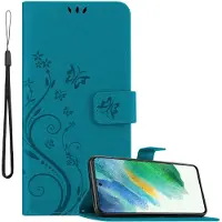 Cadorabo Hülle für Samsung Galaxy S21 FE mit Blumen Muster