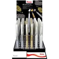 Pentel Gel-Tintenroller K230, gold, silber, weiá, Display