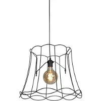 QAZQA Retro Hängelampe schwarz 50 cm - Granny Frame