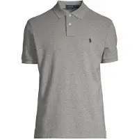 Ralph Lauren Poloshirt 710666998006 Grau Custom Slim Fit